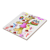 Keramik Tile Giraffe Happy Birthday Cake Fliese (Seite)