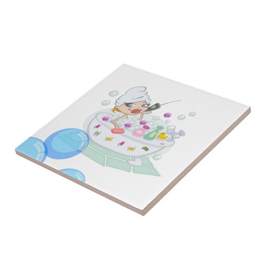 Keramik Tile Girly Fashion Bubble Bath Fliese (Seite)