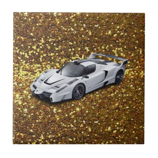 Keramik Tile Gold Car Fliese (Vorderseite)