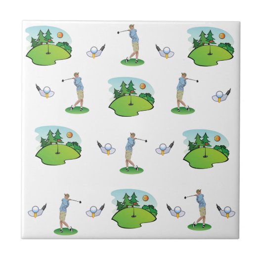Keramik Tile Golf Fliese (Vorderseite)