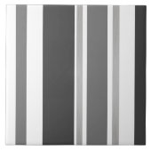 Keramik Tile - Grauschattierungen mit Silberteilen Fliese (Vorderseite)