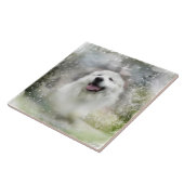 Keramik Tile Great Pyrenäen Winterlandschaft Fliese (Seite)