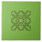 Keramik-Tile - Green on Green Block Pattern Fliese (Vorderseite)
