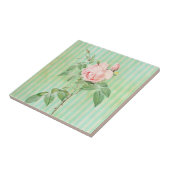 Keramik Tile Green Strip Vintag floral Fliese (Seite)