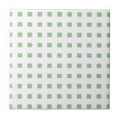 Keramik Tile Green & White Squares Fliese (Vorderseite)