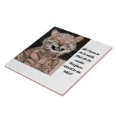 Keramik Tile groß "Cocky Bad Boy Cat!" Fliese (Seite)