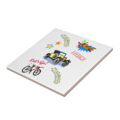 Keramik Tile Held Fahrradfahrzeug Flugzeug Fliese (Seite)