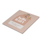 Keramik Tile, Hello Baby, Boho Moderne Babydusche Fliese (Seite)