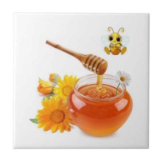 Keramik Tile Honey Bee Fliese (Vorderseite)