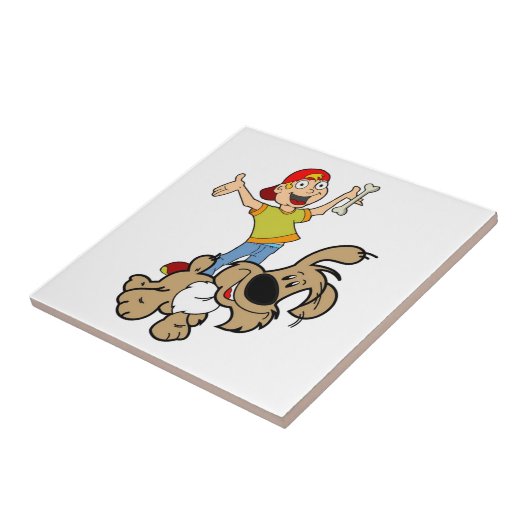 Keramik Tile Hund Fliese (Seite)