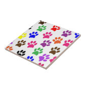 Keramik Tile Hunde Katzen Paw Drucke farbige Farbe Fliese (Seite)