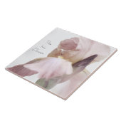 Keramik Tile Iris Blume Rosa/Lila Fliese (Seite)