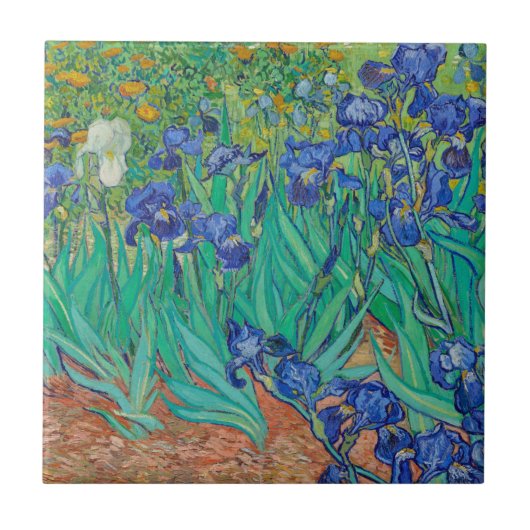 KERAMIK TILE "IRISES" VON VINCENT Van Gogh Fliese (Vorderseite)