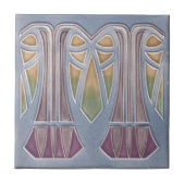 Keramik Tile - Jugendstil Ananas Tree Lilac Fliese (Vorderseite)