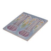 Keramik Tile - Jugendstil Ananas Tree Lilac Fliese (Seite)