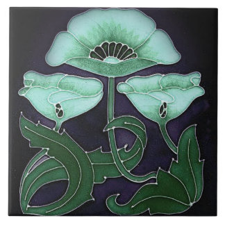 Keramik Tile - Jugendstil - Blumendesign Fliese