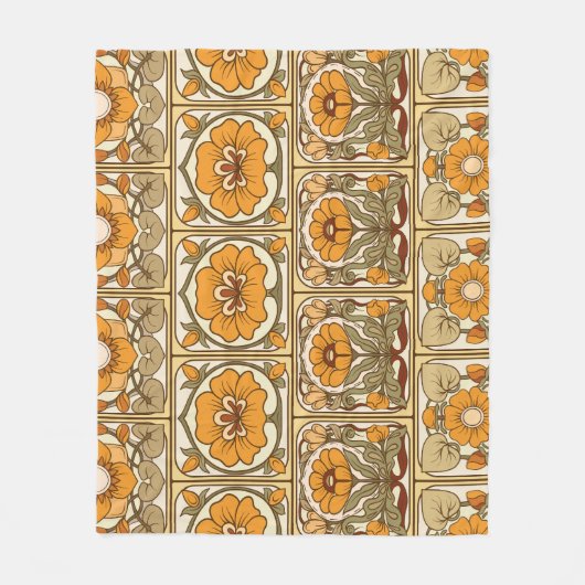 Keramik Tile: Jugendstil. Fleecedecke (Vorderseite)
