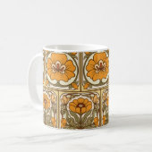 Keramik Tile: Jugendstil. Kaffeetasse (Vorderseite Links)