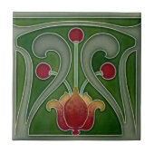 Keramik Tile - Jugendstil-Kamin oder Wandverkleidu Fliese (Vorderseite)