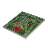 Keramik Tile - Jugendstil-Kamin oder Wandverkleidu Fliese (Seite)