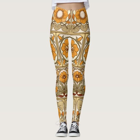 Keramik Tile: Jugendstil. Leggings (Vorderseite)