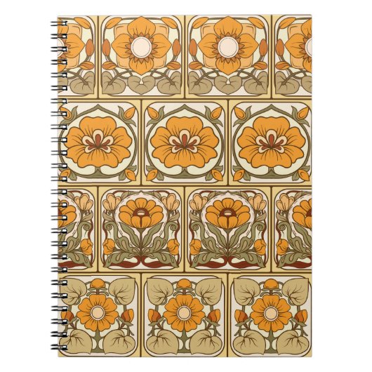 Keramik Tile: Jugendstil. Notizblock (Vorderseite)