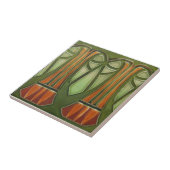 Keramik Tile - Jugendstil Palmen Tile Fliese (Seite)
