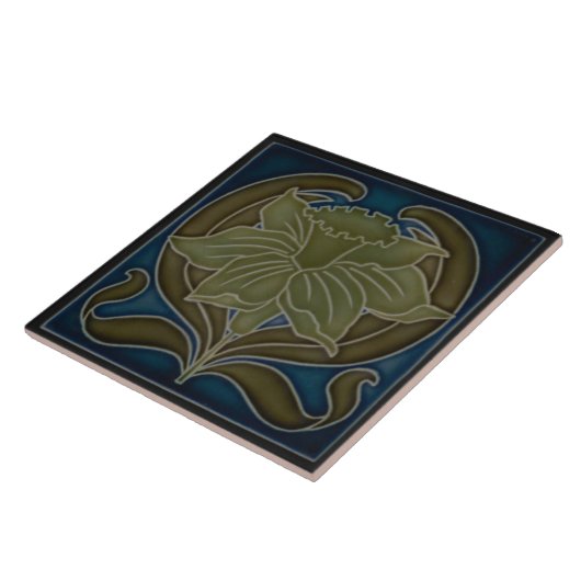 Keramik Tile - Jugendstil-Single Fliese (Seite)