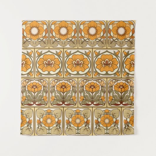 Keramik Tile: Jugendstil. Wandteppich (Vorderseite)