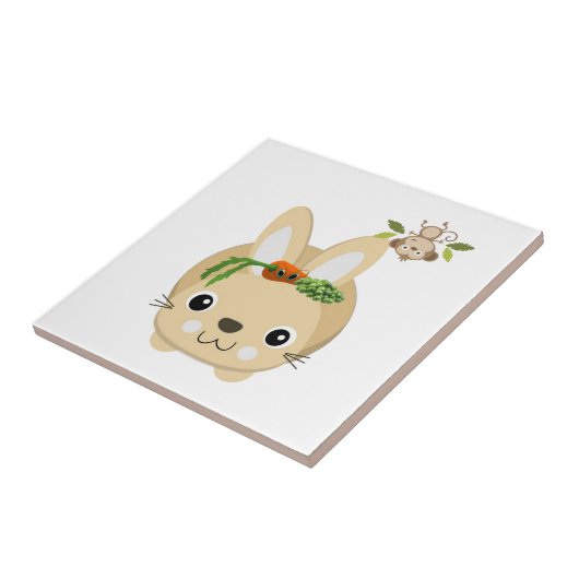 Keramik Tile Kaninchen Fliese (Seite)