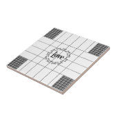 Keramik Tile Karierte Liebe Weiß und Schwarz Fliese (Seite)