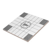 Keramik Tile Karierte Liebe Weiß und Schwarz Fliese (Seite)