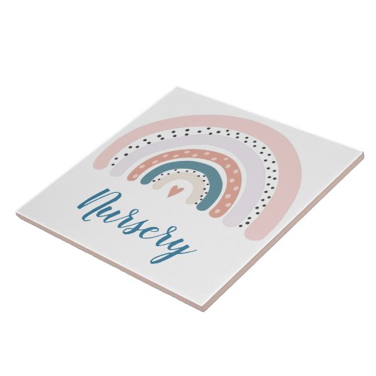 Keramik Tile - Kinderzimmer Moderne Rainbow Polka  Fliese (Seite)