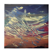 Keramik Tile, klein (4.25" x 4.25") "Fork Design" Fliese (Vorderseite)