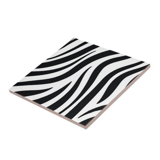 Keramik Tile Leopard Print Black & White Fliese (Seite)