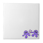 Keramik Tile Lila Oktopus Fliese (Vorderseite)