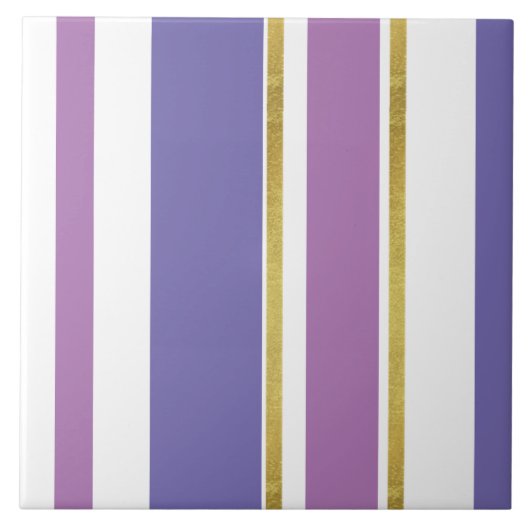 Keramik Tile - Lilac mit Goldspalte Fliese (Vorderseite)