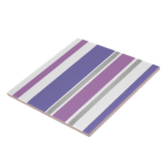Keramik Tile - Lilac mit Silberteiler Fliese (Seite)