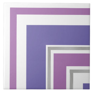Keramik Tile - Lilac mit Silver Split Corner Fliese