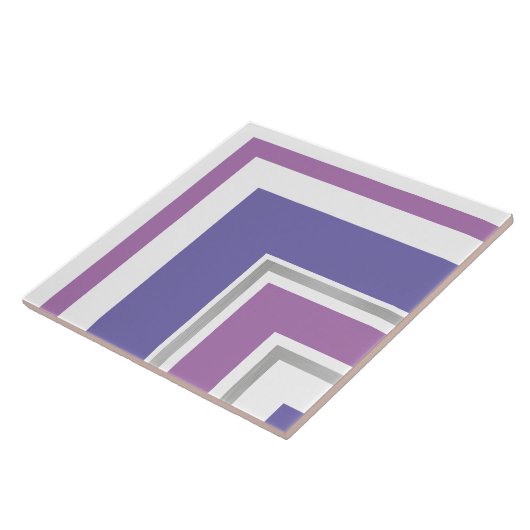 Keramik Tile - Lilac mit Silver Split Corner Fliese (Seite)