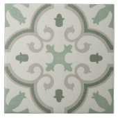 Keramik Tile - Marokkanisches Grünes Beige Fliese (Vorderseite)