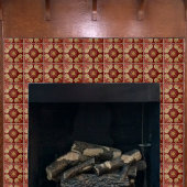 Keramik Tile Medallin ocher auf Wein Fliese