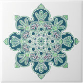 Keramik Tile Medallion mit leichten Grüntönen und Fliese