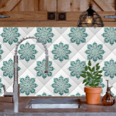 Keramik Tile Medallion mit leichten Grüntönen und  Fliese