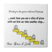 Keramik Tile Mice Käse Pizza Pizzeria Danke Fliese (Vorderseite)