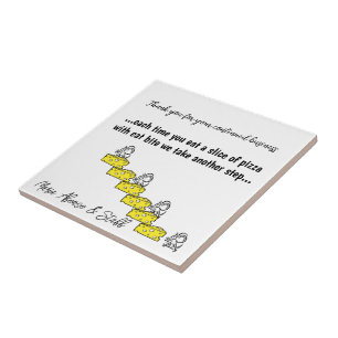 Keramik Tile Mice Käse Pizza Pizzeria Danke Fliese