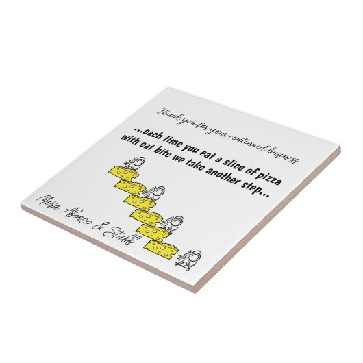Keramik Tile Mice Käse Pizza Pizzeria Danke Fliese (Seite)