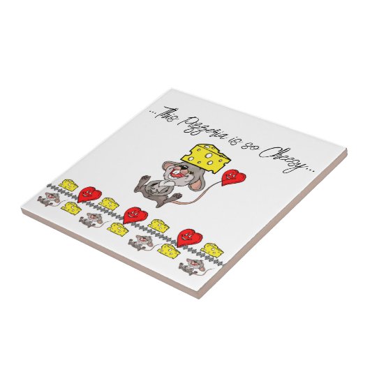 Keramik Tile Mice so Cheesy Pizza Pizzeria Fliese (Seite)