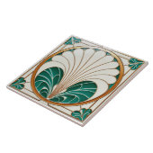 Keramik Tile mit Creme und Green Art Deco. Fliese (Seite)