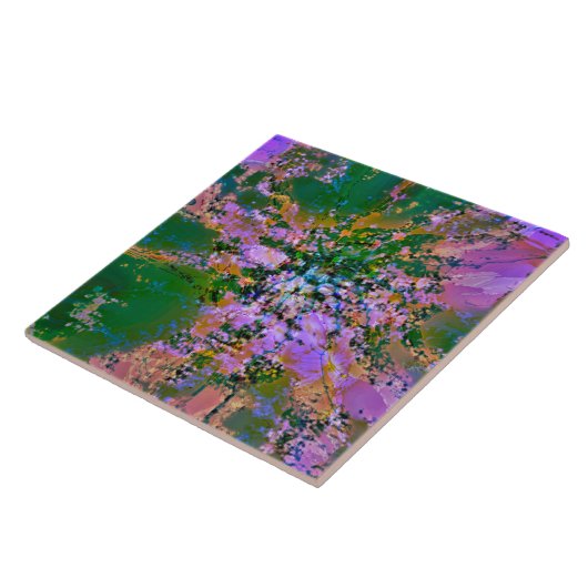 Keramik-Tile mit flüssigen Farben Fliese (Seite)